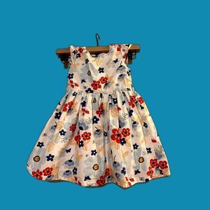 Max Girls Floral Sundress, 100% Cotton Size 5/6